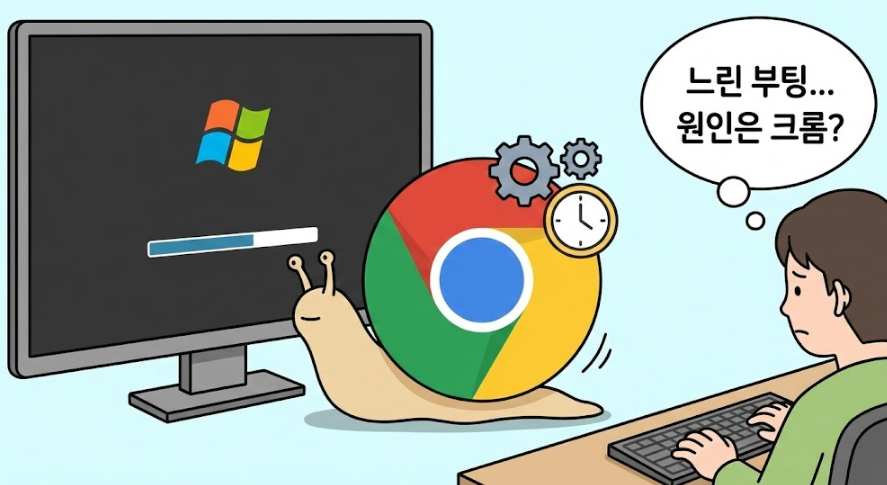 윈도우 부팅이 예전보다 느려졌다면? 구글 크롬의 '포그라운드 실행' 기능을 의심해 보세요