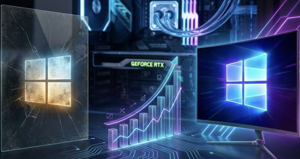 윈도우 10의 퇴장과 윈도우 11의 전성시대, 스팀 하드웨어 통계가 말해주는 2026년 게이밍 트렌드