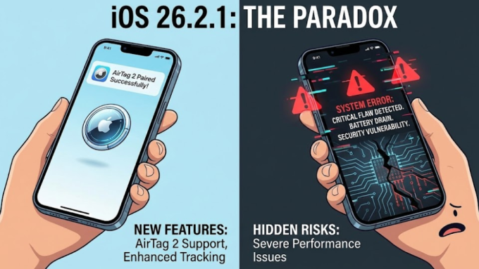 iOS 26.2.1 업데이트의 역설: 에어태그 2 지원 뒤에 숨겨진 치명적 결함과 사용자 대응 전략