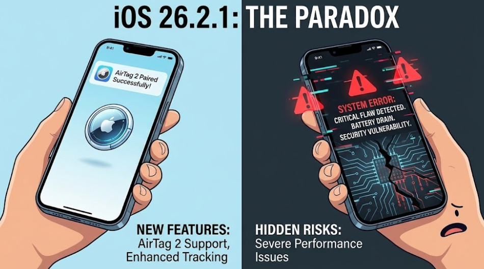 iOS 26.2.1 업데이트의 역설: 에어태그 2 지원 뒤에 숨겨진 치명적 결함과 사용자 대응 전략