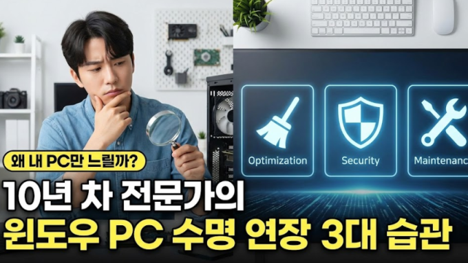 왜 내 PC만 느릴까?" 10년 차 전문가가 전하는 윈도우 PC 수명 연장 3대 습관