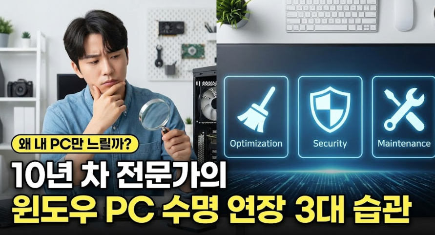 왜 내 PC만 느릴까?" 10년 차 전문가가 전하는 윈도우 PC 수명 연장 3대 습관